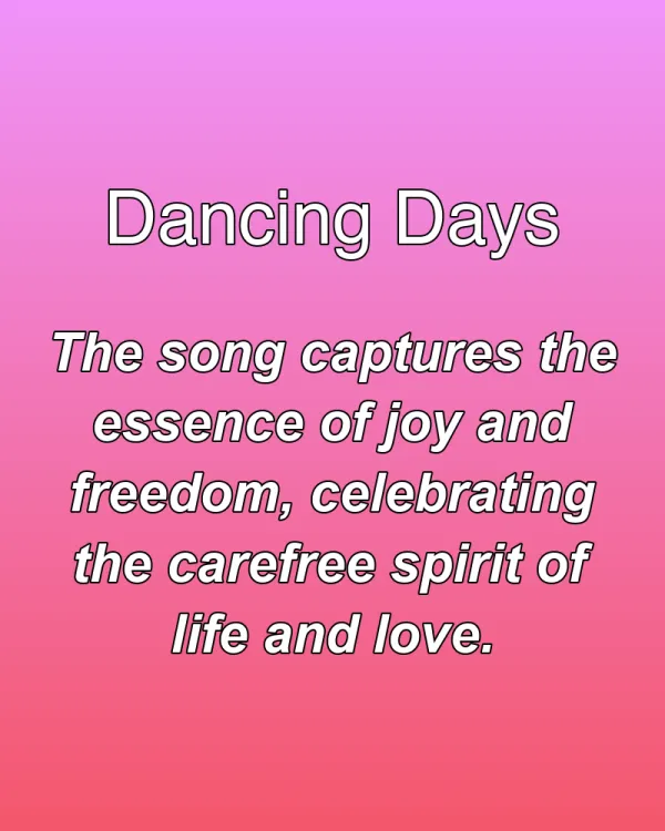 Dancing Days - ranking option ranked #25