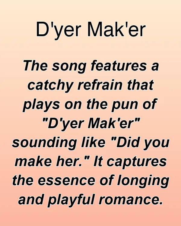 D'yer Mak'er - ranking option ranked #26