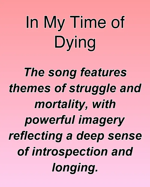 In My Time of Dying - ranking option ranked #28