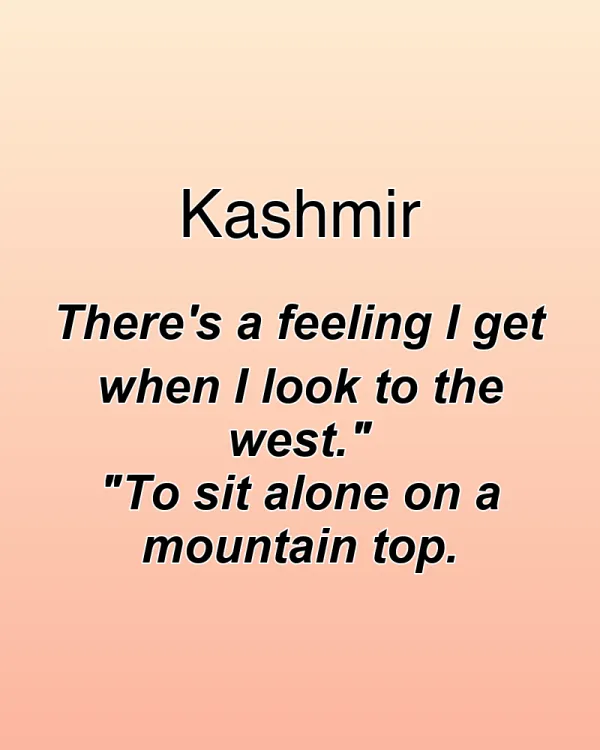 Kashmir - ranking option ranked #4