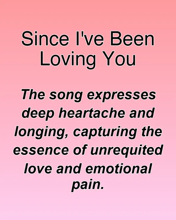 Since I've Been Loving You - ranking option ranked #12