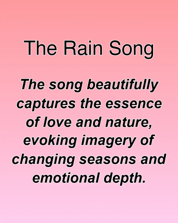 The Rain Song - ranking option ranked #14