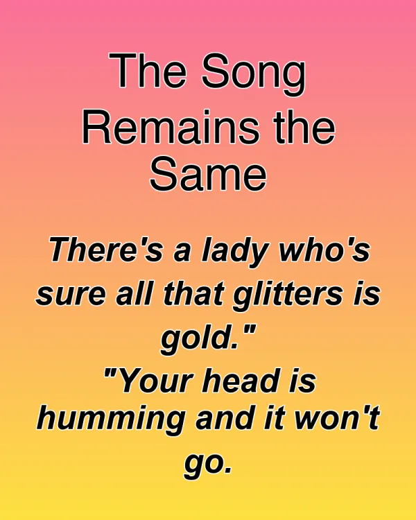 The Song Remains the Same - ranking option ranked #16