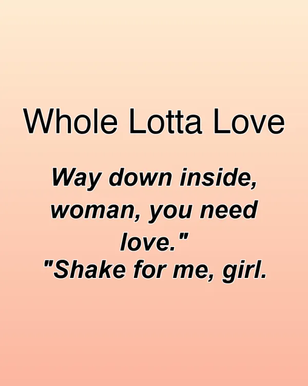 Whole Lotta Love - ranking option ranked #2