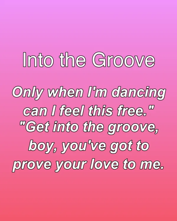 Into the Groove - ranking option ranked #19
