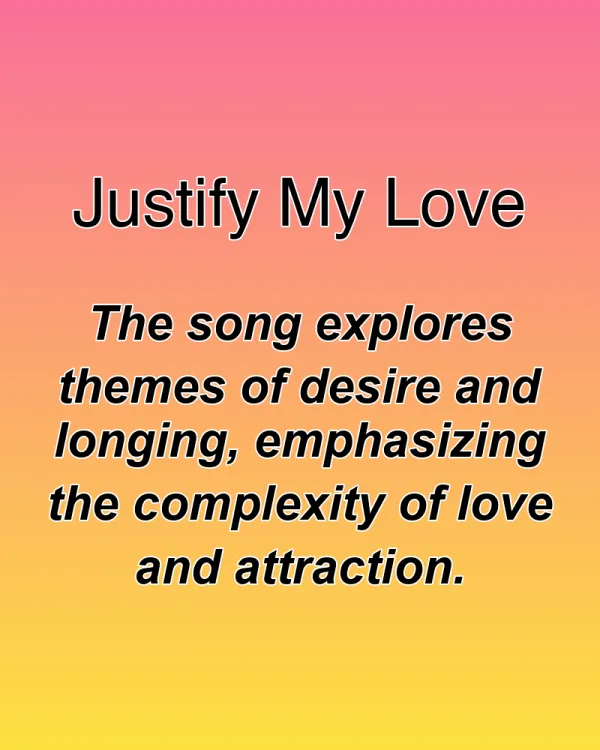 Justify My Love - ranking option ranked #29