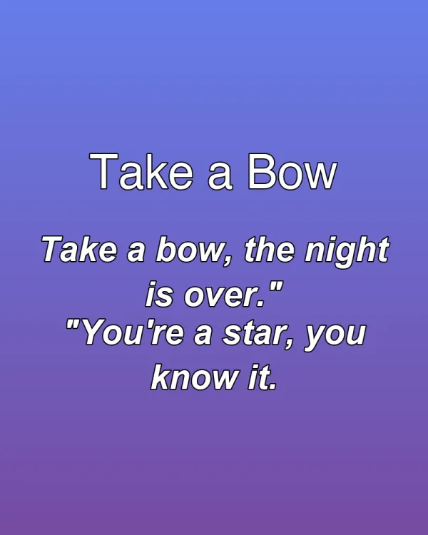 Take a Bow - ranking option ranked #31