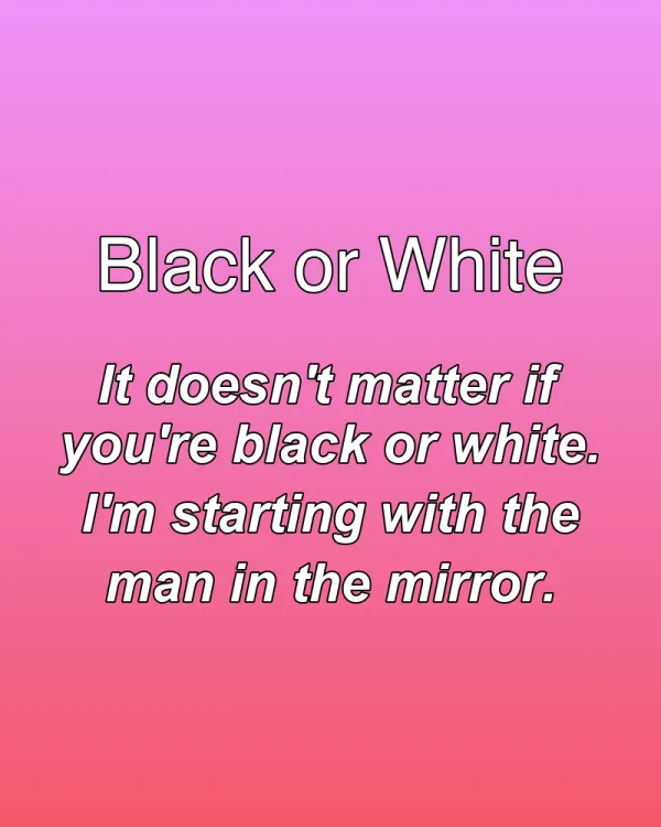 Black or White - ranking option ranked #6