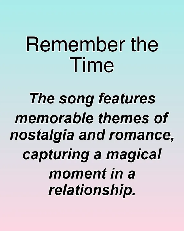 Remember the Time - ranking option ranked #16