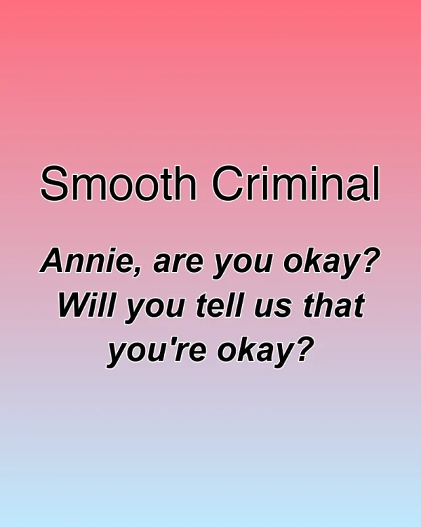 Smooth Criminal - ranking option ranked #4