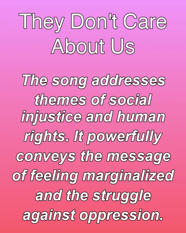 They Don't Care About Us - ranking option ranked #20