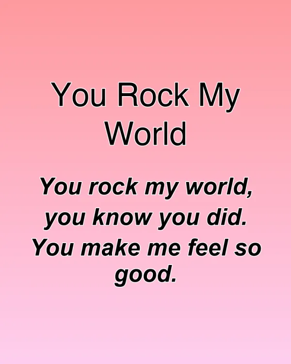 You Rock My World - ranking option ranked #23