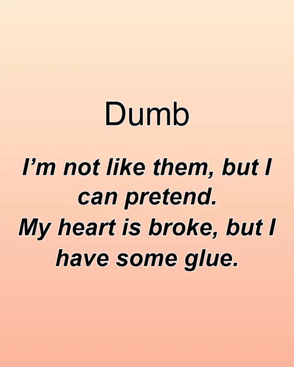 Dumb - ranking option ranked #18