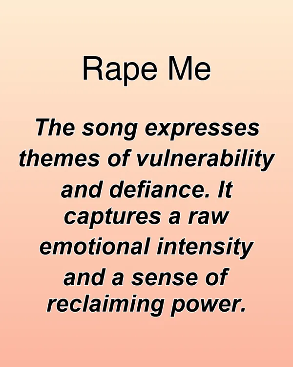 Rape Me - ranking option ranked #16