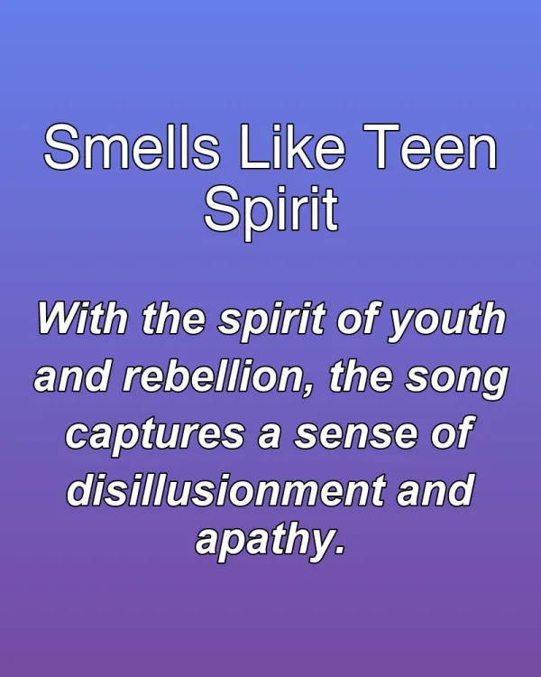 Smells Like Teen Spirit - ranking option ranked #1