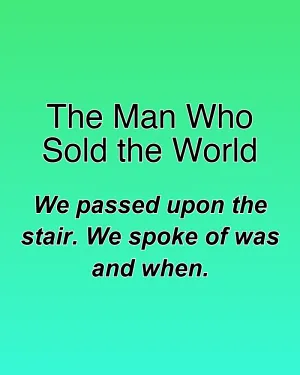 The Man Who Sold the World — ranked #28