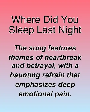 Where Did You Sleep Last Night — ranked #27