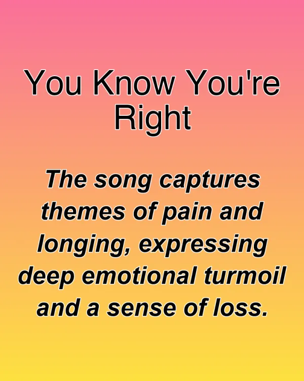 You Know You're Right - ranking option ranked #26