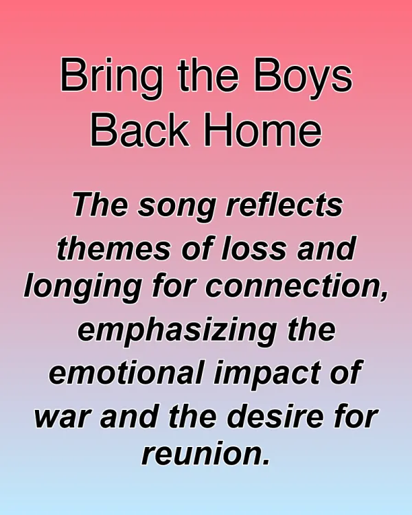 Bring the Boys Back Home - ranking option ranked #18