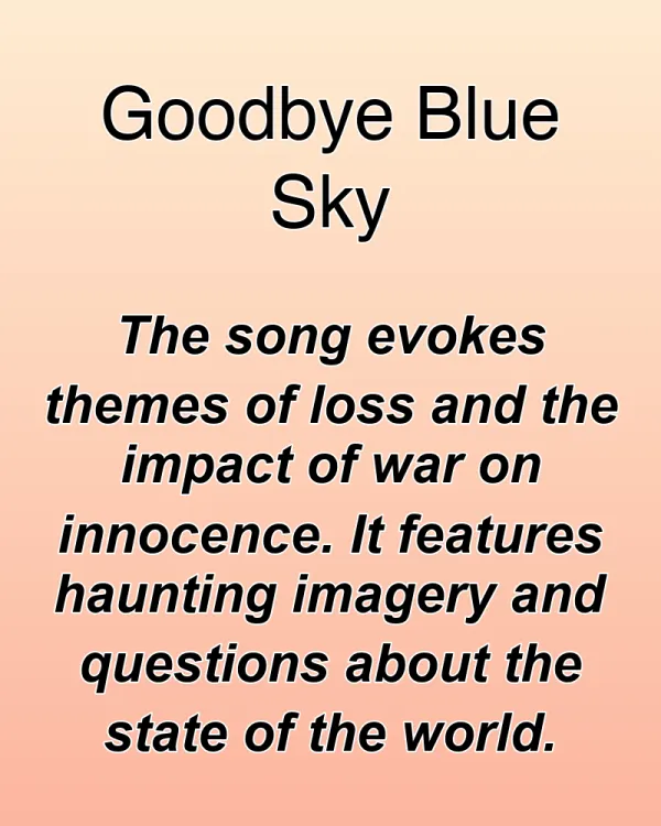 Goodbye Blue Sky - ranking option ranked #25