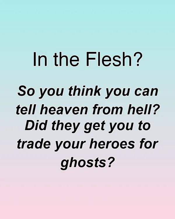 In the Flesh? - ranking option ranked #20