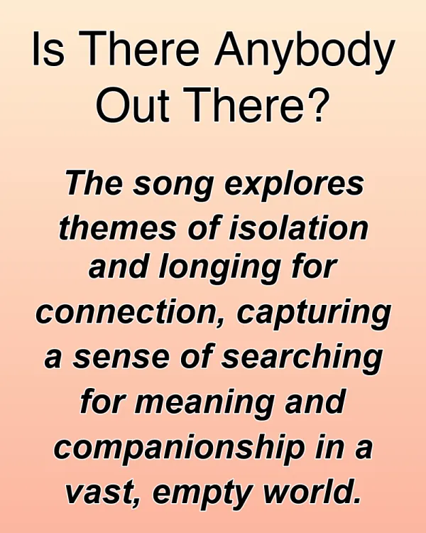 Is There Anybody Out There? - ranking option ranked #15