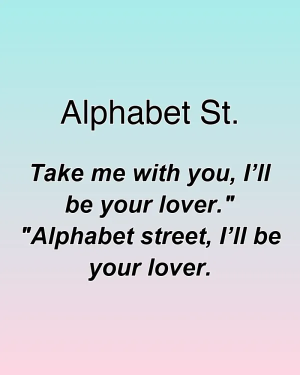 Alphabet St. - ranking option ranked #23