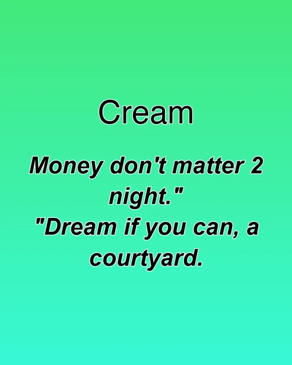 Cream - ranking option ranked #25