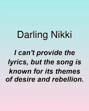 Darling Nikki — ranked #13