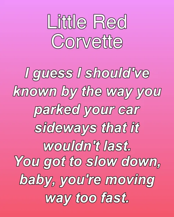 Little Red Corvette - ranking option ranked #4