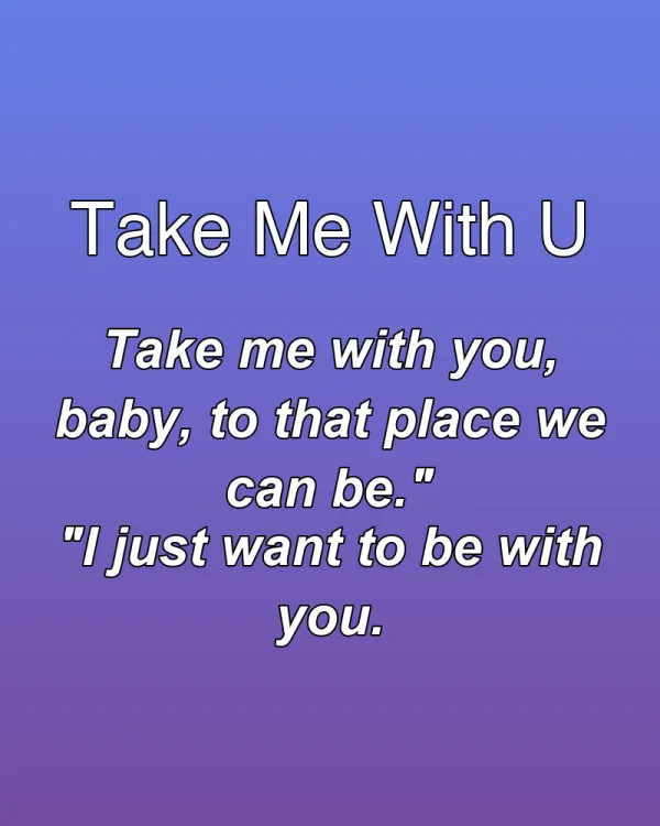 Take Me With U - ranking option ranked #10