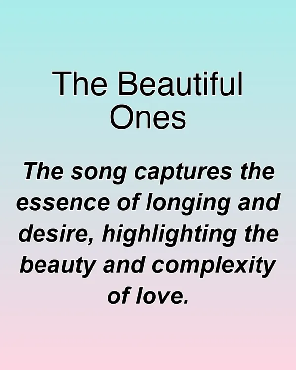 The Beautiful Ones - ranking option ranked #11