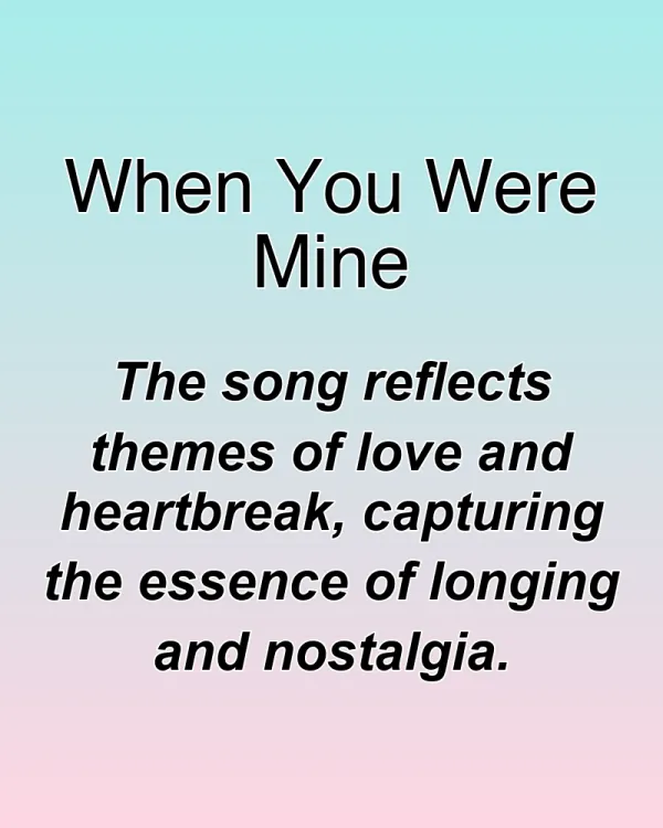 When You Were Mine - ranking option ranked #14