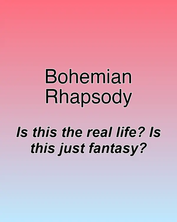 Bohemian Rhapsody - ranking option ranked #1