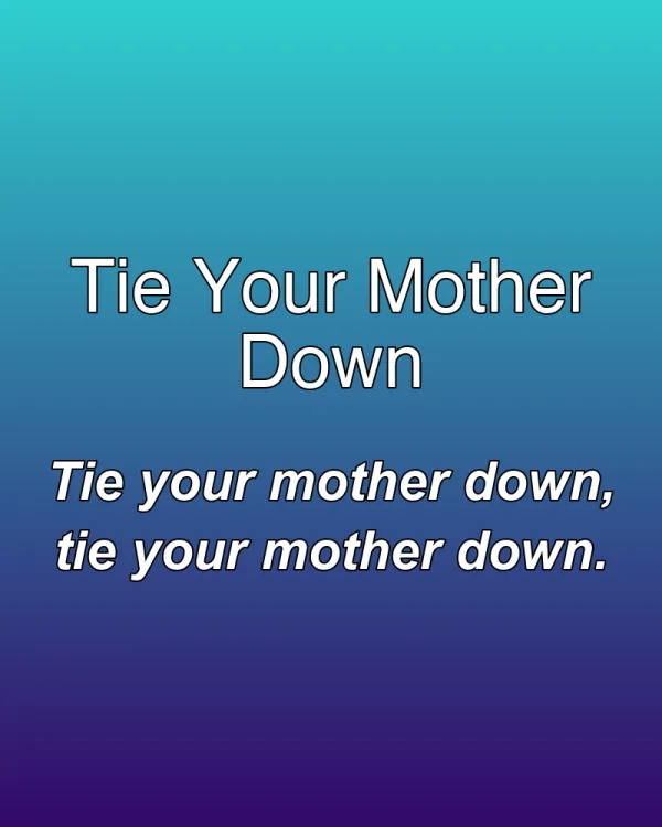 Tie Your Mother Down - ranking option ranked #22