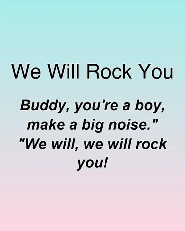 We Will Rock You - ranking option ranked #2