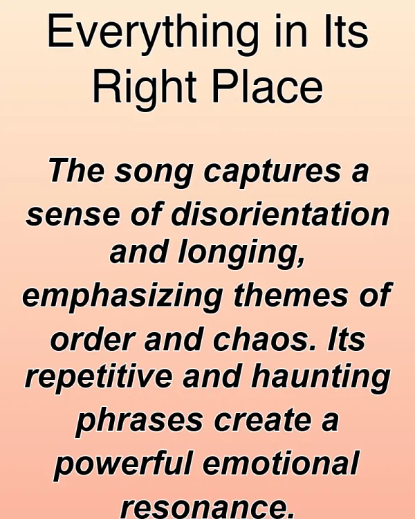 Everything in Its Right Place - ranking option ranked #20