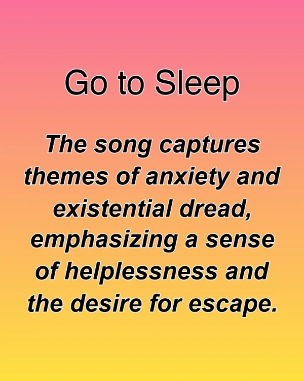 Go to Sleep - ranking option ranked #27