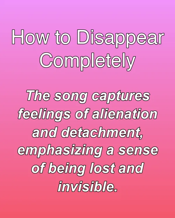 How to Disappear Completely - ranking option ranked #13