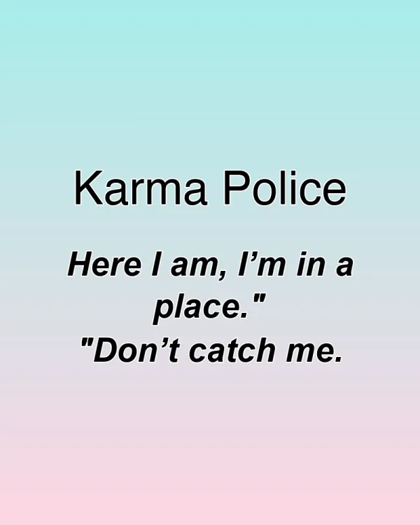 Karma Police - ranking option ranked #2