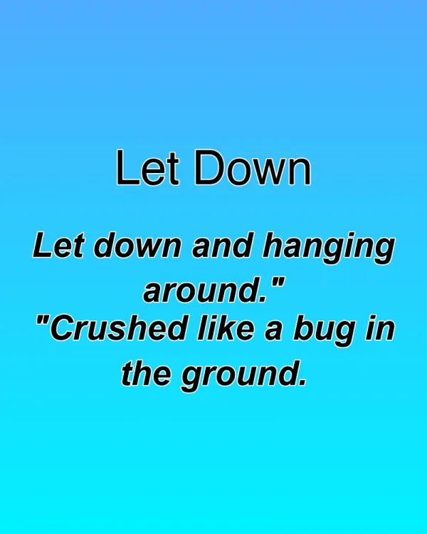 Let Down - ranking option ranked #9