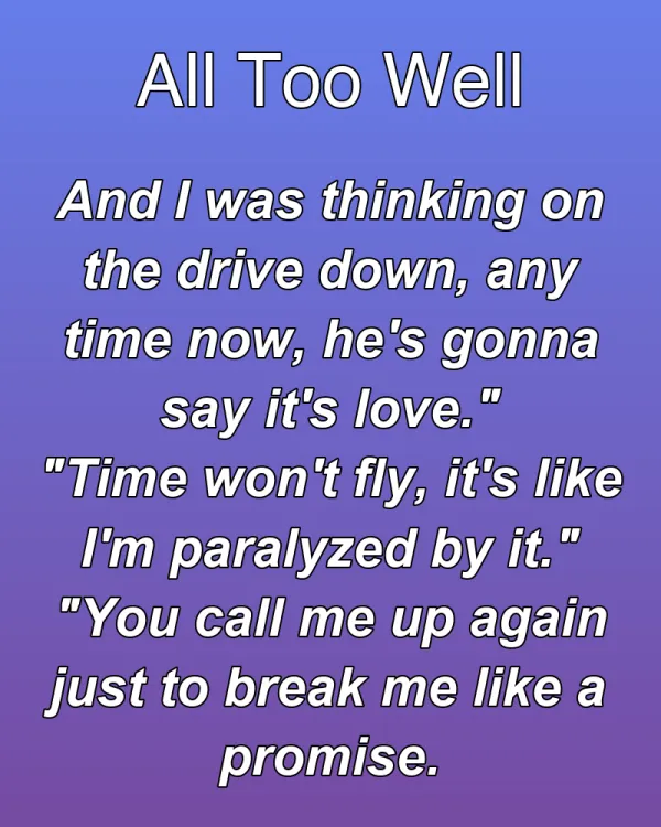 All Too Well - ranking option ranked #1