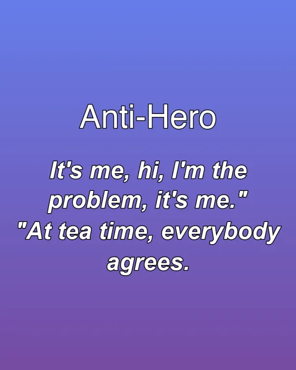 Anti-Hero - ranking option ranked #15