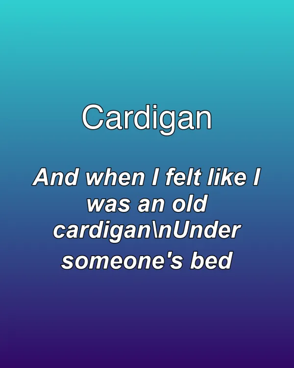 Cardigan - ranking option ranked #12