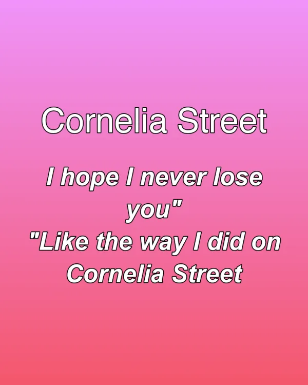 Cornelia Street - ranking option ranked #24