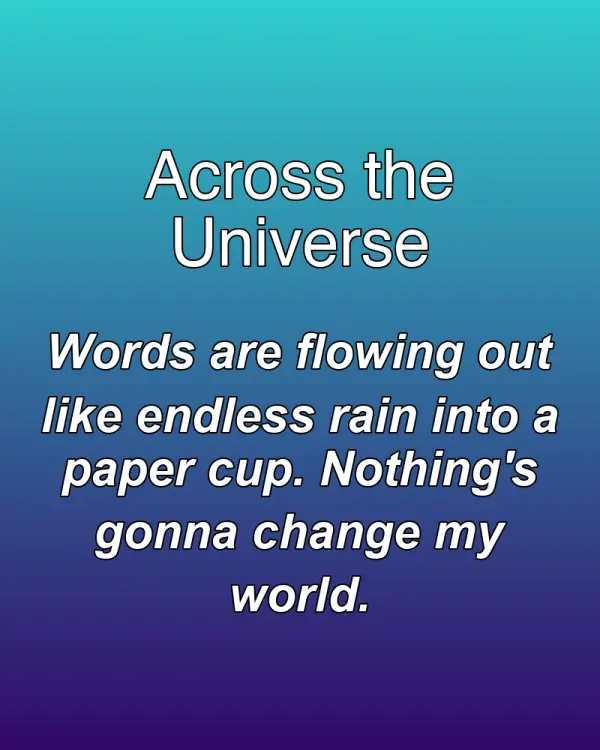 Across the Universe - ranking option ranked #30