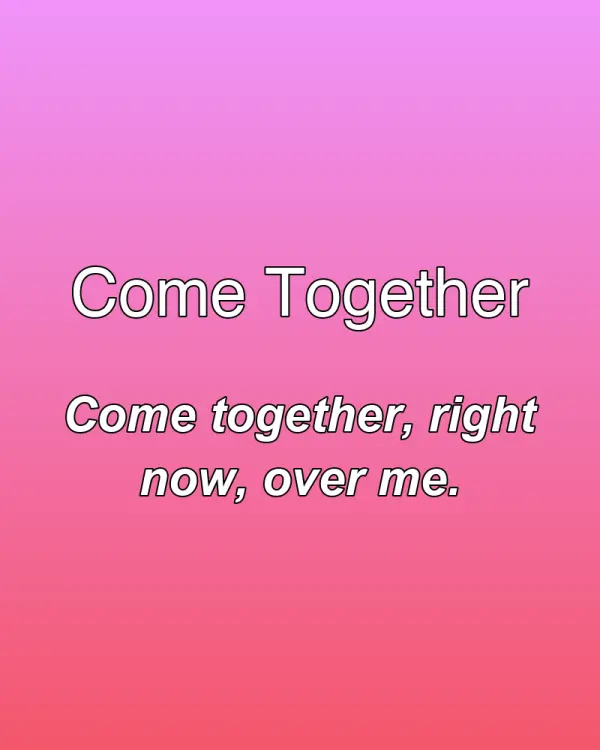 Come Together - ranking option ranked #5