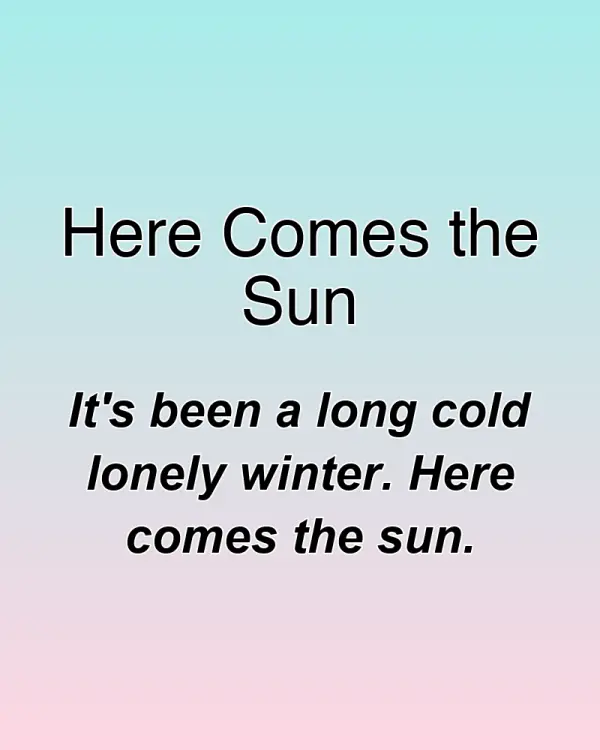 Here Comes the Sun - ranking option ranked #4