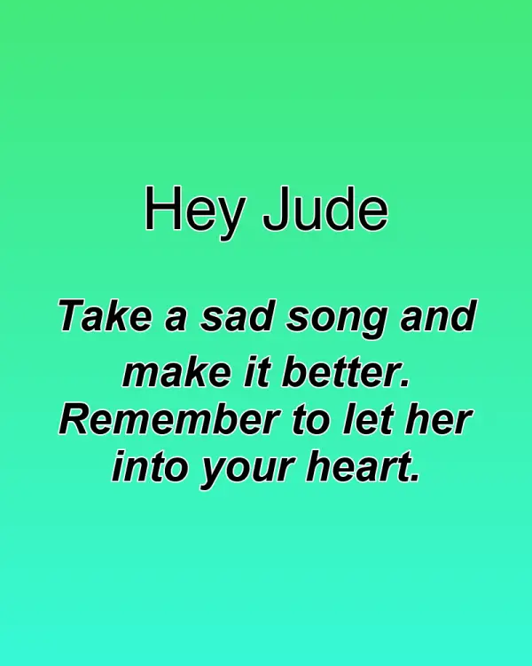 Hey Jude - ranking option ranked #1