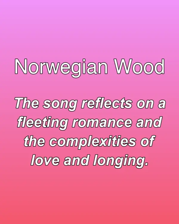 Norwegian Wood - ranking option ranked #20